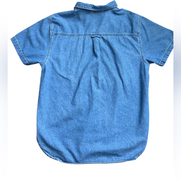 Bobbie Brooks Vintage Novelty Garden Themed Denim Button up shirt XL - Picture 5 of 9